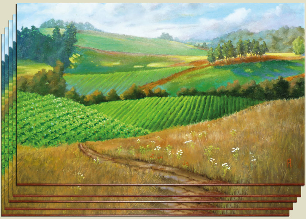 set of 5 vineyard greeting cards