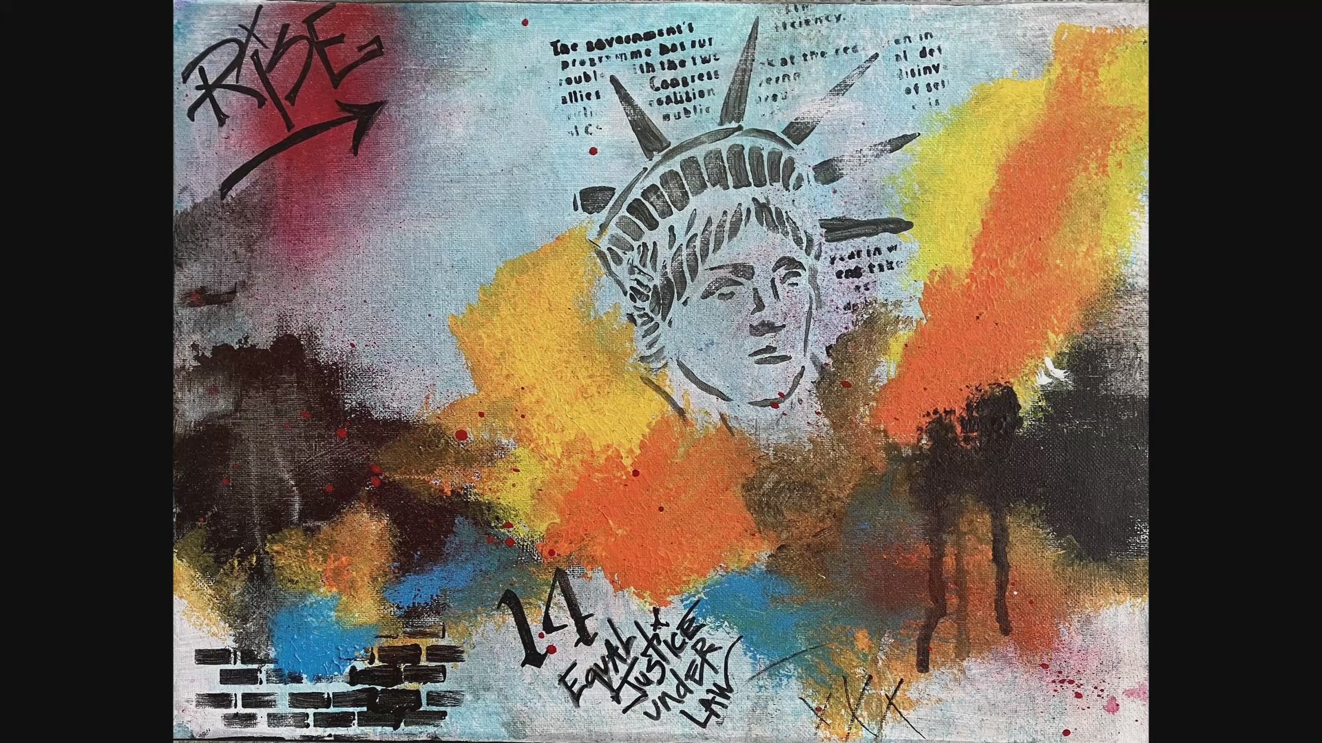 "Abstract digital print, LGBTQ artist, transgender art, social justice artwork, Sonoma County, Orlando O'Shea, 16x20 wall art print."